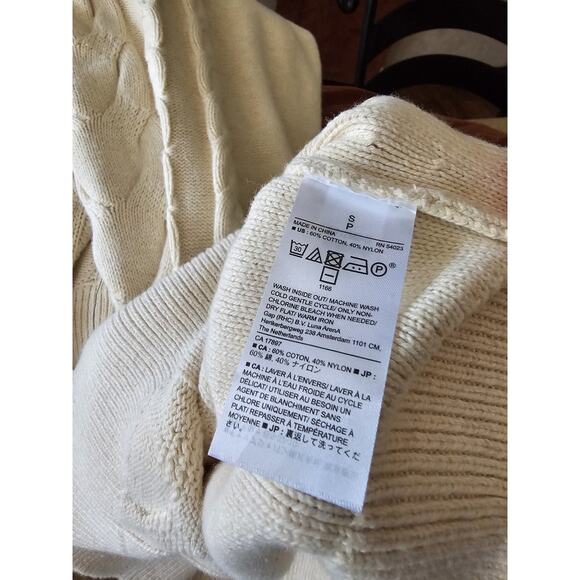 Banana Repulic Cableknit Sweater Dress Women's S NWT Ivory - Picture 9 of 9